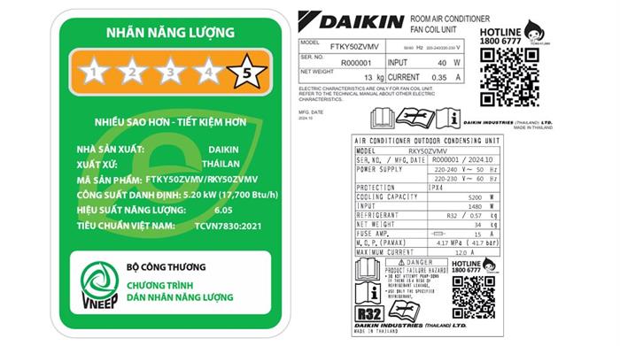 Điều Hòa Daikin Inverter 18000 BTU 1 Chiều FTKY50ZVMV